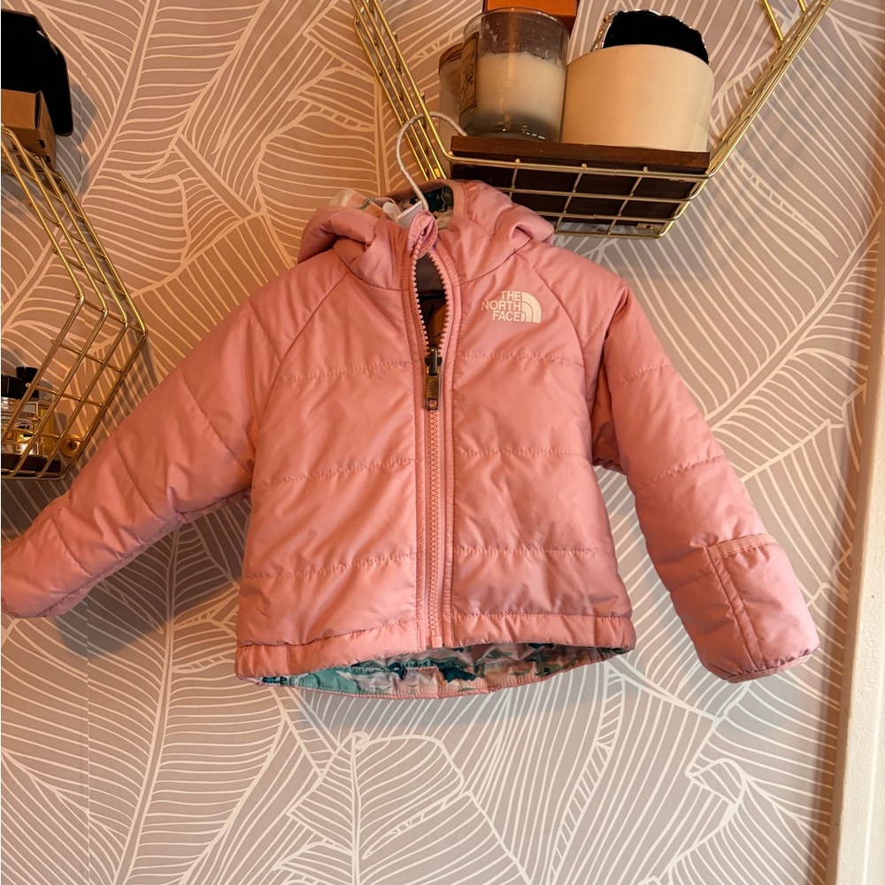 North Face Baby Jacket -Reversible- Pink & Green (6-9mo)